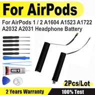 Battery For airpods 1st 2nd A1604 A1523 A1722 A2032 A2031 air pods 1 air pods 2 A1596 replaceable Ba