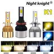 1 Cặp Đèn Pha LED Cho Xe Hơi Đèn LED Sương Mù Ô Tô H4 H1 H7 H8 H11 H16 9005 HB3 9006 HB4 9012 3000K