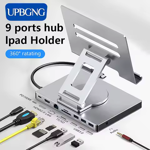Phone/tablet Rotating Bracket Expansion Dock for Samsung Galaxy Tab S10 S9 Plus Ultra 4-14Inch Ipad 