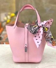 可陪驗 Hermes 愛馬仕 Picotin 18 P18 3Q Sakura Pink 櫻花粉  phw clemence tc U stamp 粉 灰 金 金棕 金金 大象灰  唇膏 夏日 積雨雲