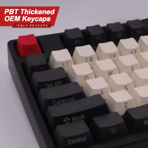 Mechanical Keyboard Keycaps Red Black Color PBT OEM Profile Height 104 Keys for 60% 80% GK61 SK61 An