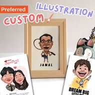 Best [custom Gift] Caricature Illustration Cartoon Portraits Drawing | Birthday Gift | Present