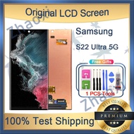 Original AMOLED Samsung Galaxy S22 Ultra 5G LCD Screen With Frame Replacement