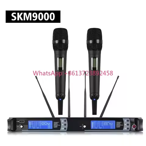 SKM9000 2Channels Handhold Headset Lavalier Mic SKM 9000 True Diversity Wireless Microphone for Senn