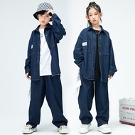 Children Children's Clothing Children's Hip-Hop Color Denim Set Children's Performance Clothing Drum