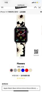 Apple Watch Casetify 花朵 錶帶 42 44 45
