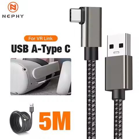 5M Data Line Charging Cable for Oculus Quest 2 Pico 4 PS5 PC USB 3.2 Type C Charger Link Cable for M