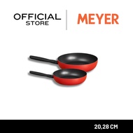 MEYER Bauhaus Induction 2-Piece Shallow Frying Pan set Size 20 28 Cm. Frypan (14210-TE12)