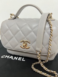 chanel business affinity 大象灰荔枝皮small size 