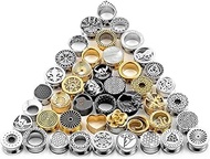 Twolobes 6Pcs Ear Tunnels Random Colors Ear Gauges Flared Ear Tunnels Flexible Ear Gauges 8mm-16mm(0