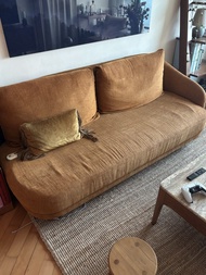 NOR11 New Wave Open Ended Sofa Couch 梳化 沙發 Burnt Orange Mid Century Modern Style Togo Ligne Roset Au
