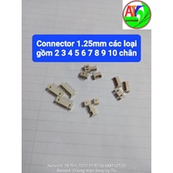 20 Genuine JST 1.25mm straight male connectors 2p 3p 4p 5p 6p 7p 8p 9p 10p