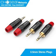 Choseal 3.5mm AUX Headphone Cable Audio Cable Welding Head Plug Stereo Terminal 1pcs
