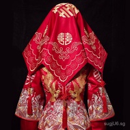Red Veil Wedding Veil Red Xiuhe Chinese Style Veil Xiuhe Veil Wedding Bride Red Veil