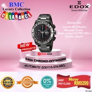 Edox Men's 01115 37N NRO Chronoffshore Analog Display Swiss Automatic Black Watch