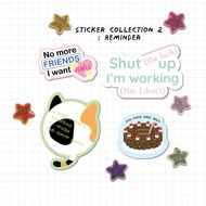 Sticker collection 2: Reminder Stickers Wink Notebook