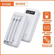 Basike พาวเวอร์แบงค์ 20000mah Power Bank เพาวเวอร์แบงค์ แบตสำรอง พาวเวอร์แบงค์แท้ พาเวอร์แบงค์ Power