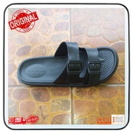 SALE Promo terlaris sandal selop pria murah bahan karet  kinbos k9110 - Hitam 43 Hemat