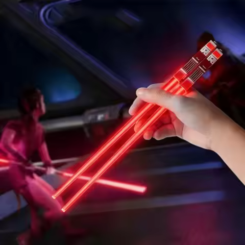 1 Pair LED Lightsaber Emits Light Chopsticks Reusable Washable and Removable Sushi Chopsticks Lights