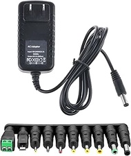 Acdctek 6V 2A Power Adapter Charger AC 6 Volts 2 Amps Regulated Switching Power Supply with 10 Inter