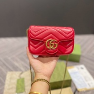 ✎[With Box] GUCCI Marmont Mini Chain Bag For Women Fashion Casual Shoulder Crossbody