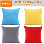 KATUN 50X50 SOFA CHAIR CUSHION COVER, SOFT, COOL COTTON MATERIAL, PLAIN COLOR