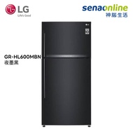 LG 608L WiFi 智慧變頻雙門冰箱 夜墨黑 GR-HL600MBN
