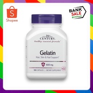 21st Century Gelatin 600 mg 100 Capsules