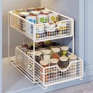 [in stock] Pull-out storage shelf inside the cabinet, bathroom under-sink storage basket, multi-laye