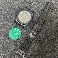 PVD mạ điện vỏ đen Phụ kiện đồng hồ thủy tinh sa-phia thép không gỉ 41mm cho nh35/nh36/4r36