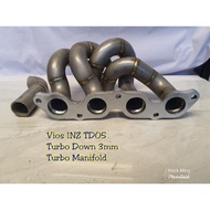 Vios 1NZ TD05 Turbo Down Custom style Turbo Manifold