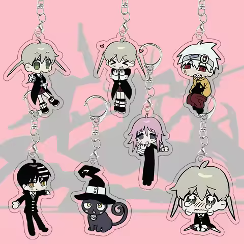 Maka Albarn Acrylic Keychain Soul Eater Death The Kid Blair Anime Cartoon Characters Keyring Bag Dec