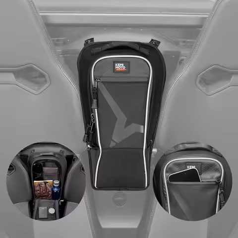 UTV Center Console Storage Bag Black 6L 1680D Waterproof Zippers For CFMOTO ZForce 800 Trail, 950 Tr