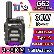 【Hot】Motorola G63 Mini Walkie-Talkie One Key Copy Frequency 30W UHF 400-470MHz Long Standby Outdoor 