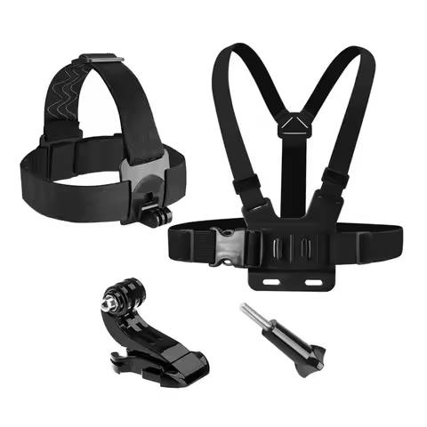 Chest Mount Harness & Head Strap for GoPro Hero 13-7 DJI Action 5 Pro 4 Insta360 X5/X4 Action Camera