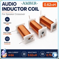 AMBER Speaker Crossover Inductor Coil, 0.62MH Pure Copper Audio Inductor Coil, 4-6A 0.75mm Inductor 