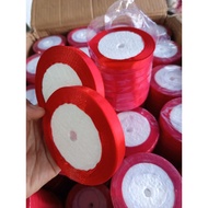 [1CM] LOT OF 10 ROLLS OF 1CM RED SILK RIBBON ribbon 1cm