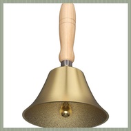 (QJWR) 4.33 Inch Large Hand Call Bell with Wood Handlefor Kids and AdultsUsed for WeddingsSchool Cla