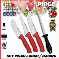 PiRGE Ecco Set Pisau Lapah / Daging - Pisau Boning - Pisau Slicing - Pisau Butchers - Pisau Potong D