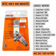 RTC LED Bulb H6 HS1 White Motorcycle Headlight Mio Headlight BEAT Jupiter Vega Supra Ac Dc Lampu Led
