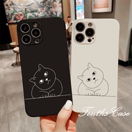 Huawei Nova 5T Y70 Y90 10 10se 9 8 7 4e 3i 7i 7se Y6P Y7A Y9 Prime 2019 Mate 30 40 50 Pro P30 P50 P40 Cute Cat Cartoon Couples Phone Case Soft Cover