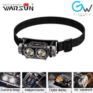 [Battery Level Display] Warsun 2800 Lumen LED Headlamp 3200mah Rechargeable Battery
