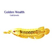 ✨916 Gold Exclusive 3D Fish Pendant Loket Ikan Emas 916帶財黄金活动鱼吊牌