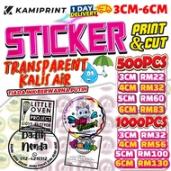 [ 500 & 1000 PCS ] TRANSPARENT STICKER PRODUCT / STICKER LABEL