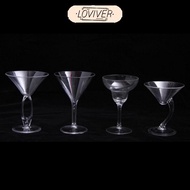 LOVIVER 190-300ml Martini Glass cocktail glass Drink Goblet for  Restaurant, Smooth, Easy to Clean