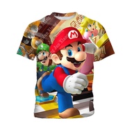 Children's printed T-shirt Versatile fashion cartoon Mario T-shirt Birthday party boy's clothes