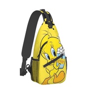 Tweety Sling Backpack,Travel Hiking Daypack Periwinkle Crossbody Shoulder Bag