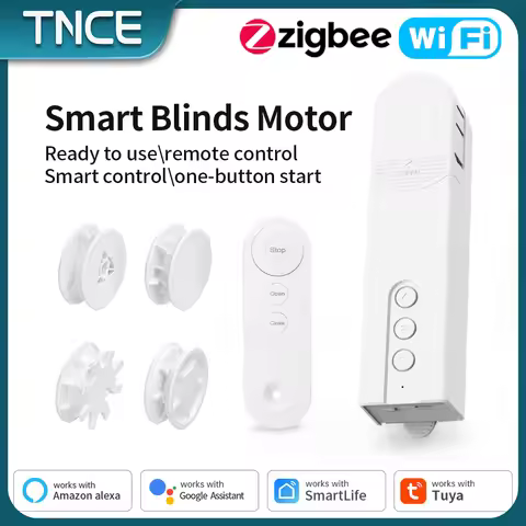 TNCE Tuya Chain Motorized Roller, WIFI Zigbee shutter Blinds Shade Drive Motor, Smart life APP, Voic