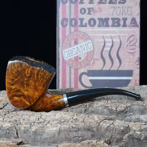 Handmade Briar Tobacco Pipe Vulcanized Rubber Pipe Mouth 3mm Pipe Channel Father's Christmas Gift Sm