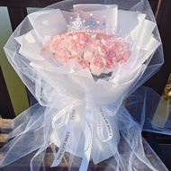 99朵碎冰藍香皂花永生玫瑰送男女朋友情人節生日禮物
